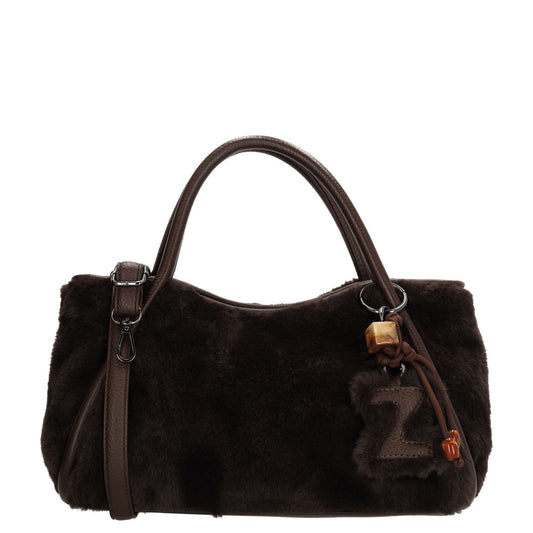 Zebra Trends Jolie Handtas - afneembare schouderriem - donkerbruin