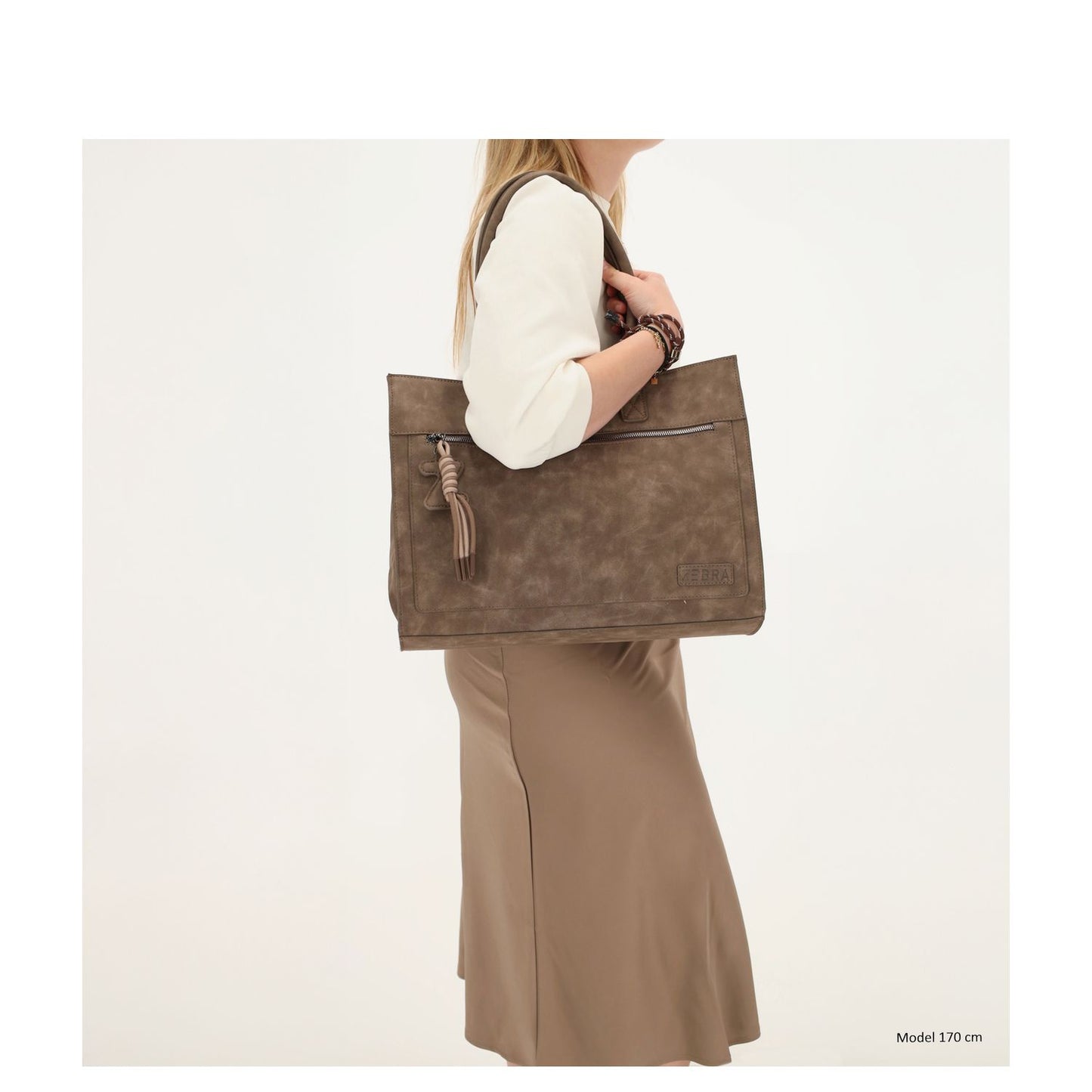 Zebra Trends Rosalyn Laptopschoudertas - 15.6" laptopvak - donkerbruin