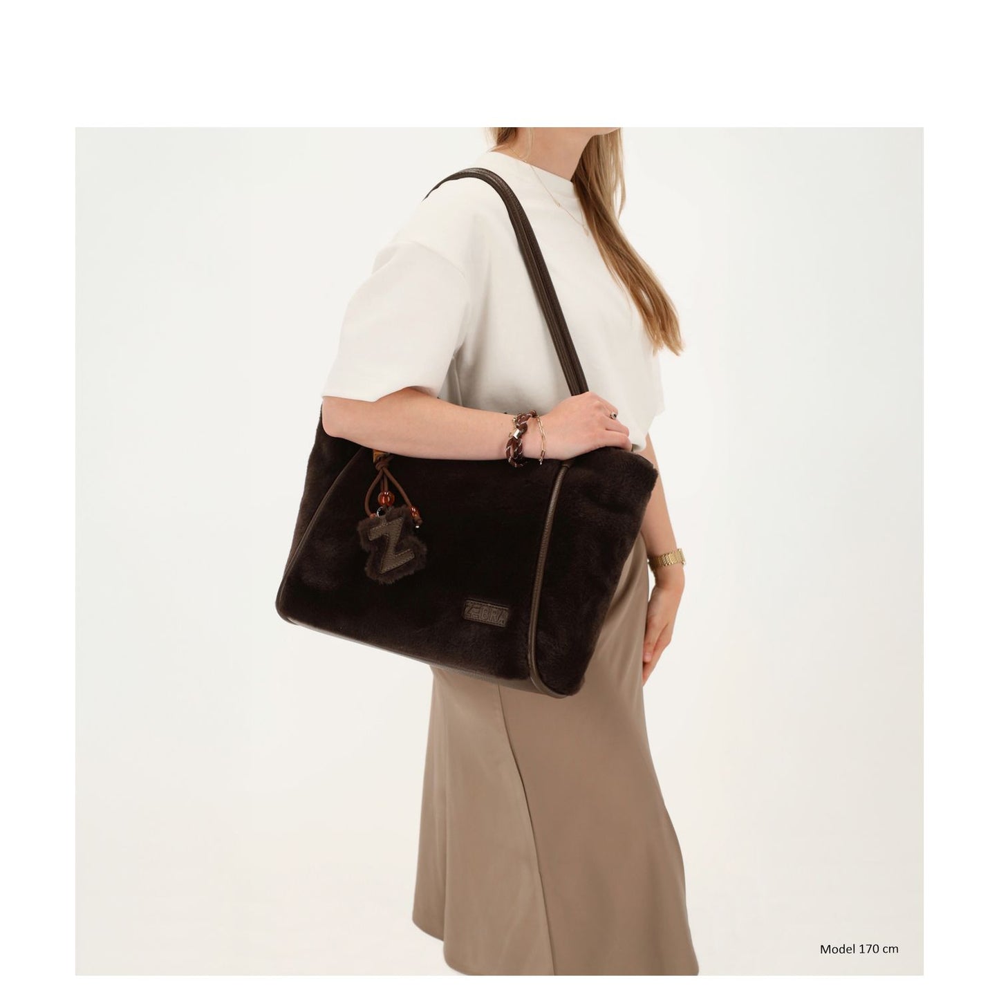 Zebra Trends Jolie Schoudertas donkerbruin