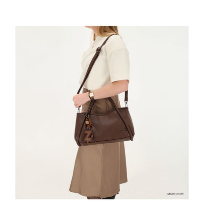 Zebra Trends Sofie Handtas - afneembare schouderriem - donkerbruin
