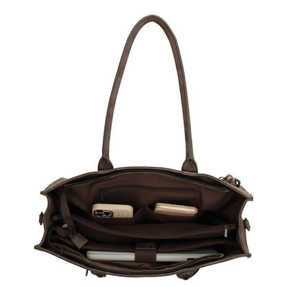 Zebra Trends Rosalyn Laptopschoudertas - 15.6" laptopvak - donkerbruin