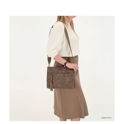 Zebra Trends Rosalyn Crossbody Schoudertas donkerbruin