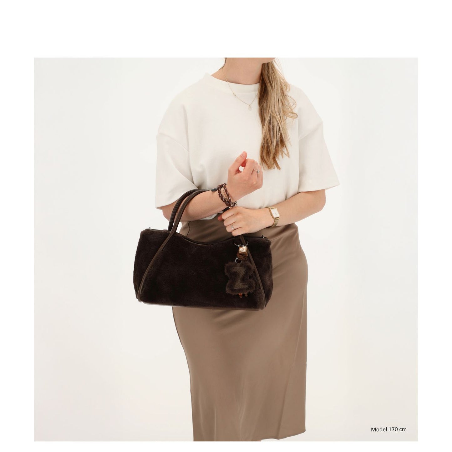 Zebra Trends Jolie Handtas - afneembare schouderriem - donkerbruin