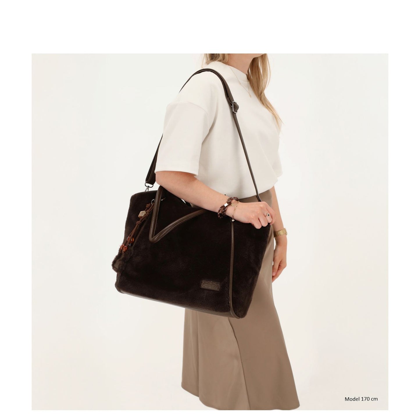 Zebra Trends Jolie Schoudertas donkerbruin