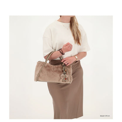 Zebra Trends Jolie Handtas - afneembare schouderriem - lichttaupe