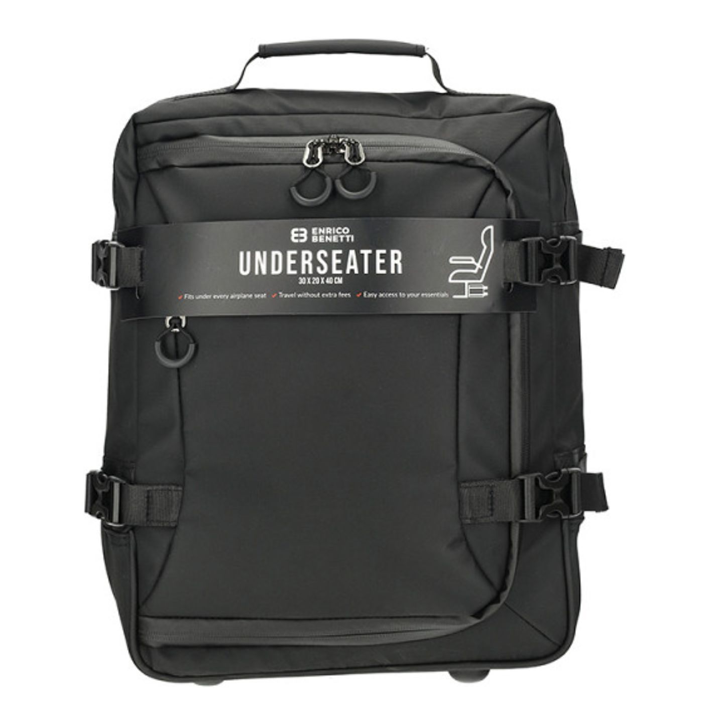 Enrico Benetti Stockholm 2-Wiels Underseater Reistas 40 cm - 24 liter - 40x30x20 cm - black