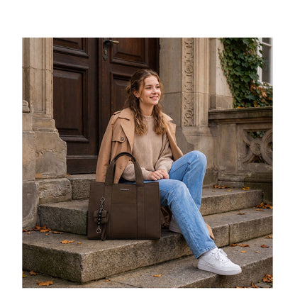 Enrico Benetti Taylor Laptopschoudertas - 15" laptopvak - brown