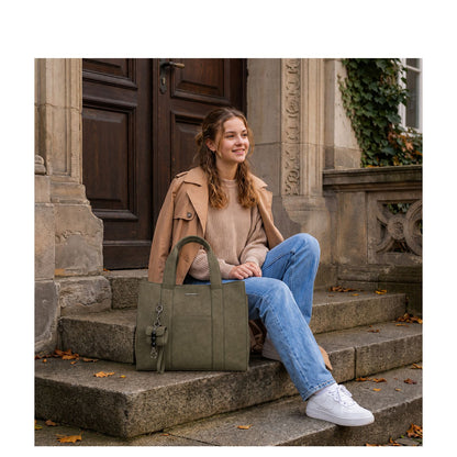 Enrico Benetti Taylor Laptopschoudertas - 15" laptopvak - olive