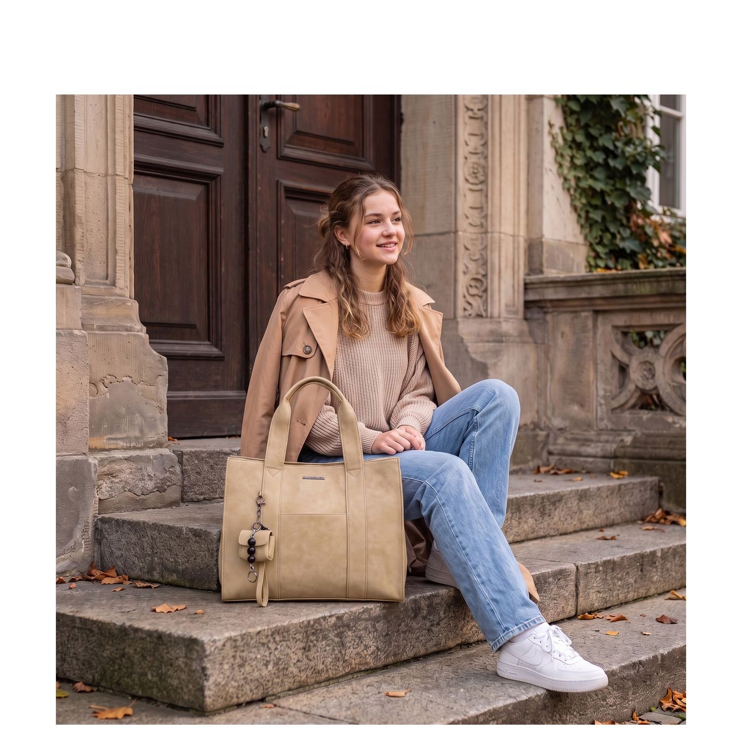 Enrico Benetti Taylor Laptopschoudertas - 15" laptopvak - taupe