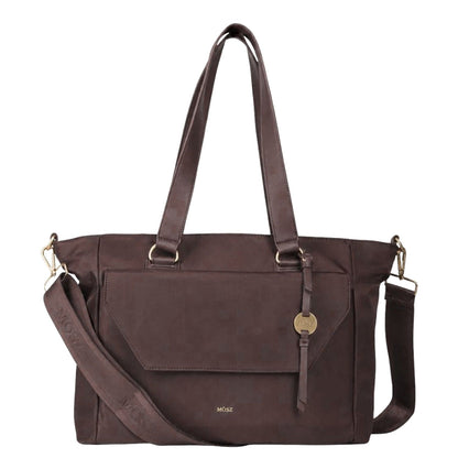 MOSZ Denise Laptop Shopper - 15.6" laptopvak - afneembare schouderriem - dark brown