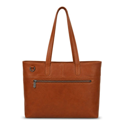 Plevier Catz Laptopschoudertas - 16" laptopvak - afneembare schouderriem - cognac