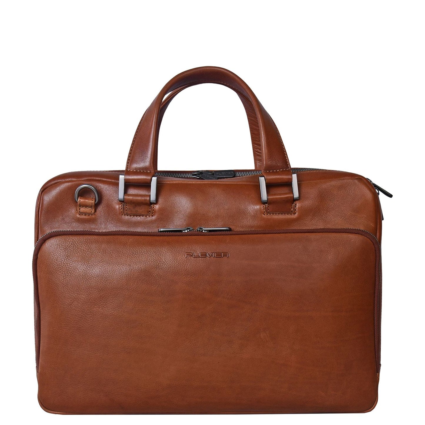 Plevier Larry Laptopschoudertas - 16" laptopvak - cognac