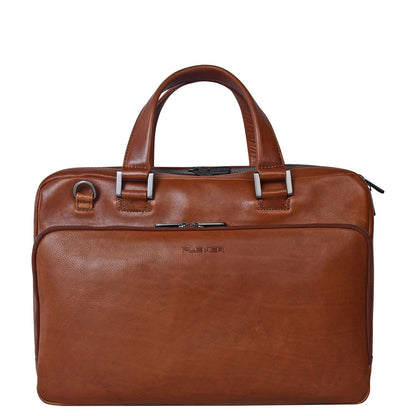 Plevier Larry Laptopschoudertas - 16" laptopvak - cognac