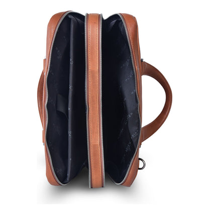 Plevier Larry Laptopschoudertas - 16" laptopvak - cognac