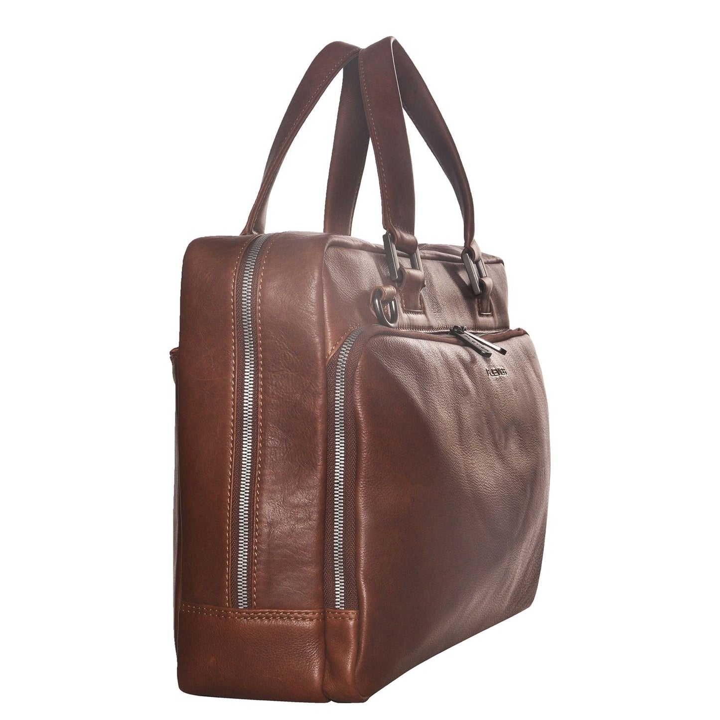 Plevier Bill Laptopschoudertas - 16" laptopvak - cognac