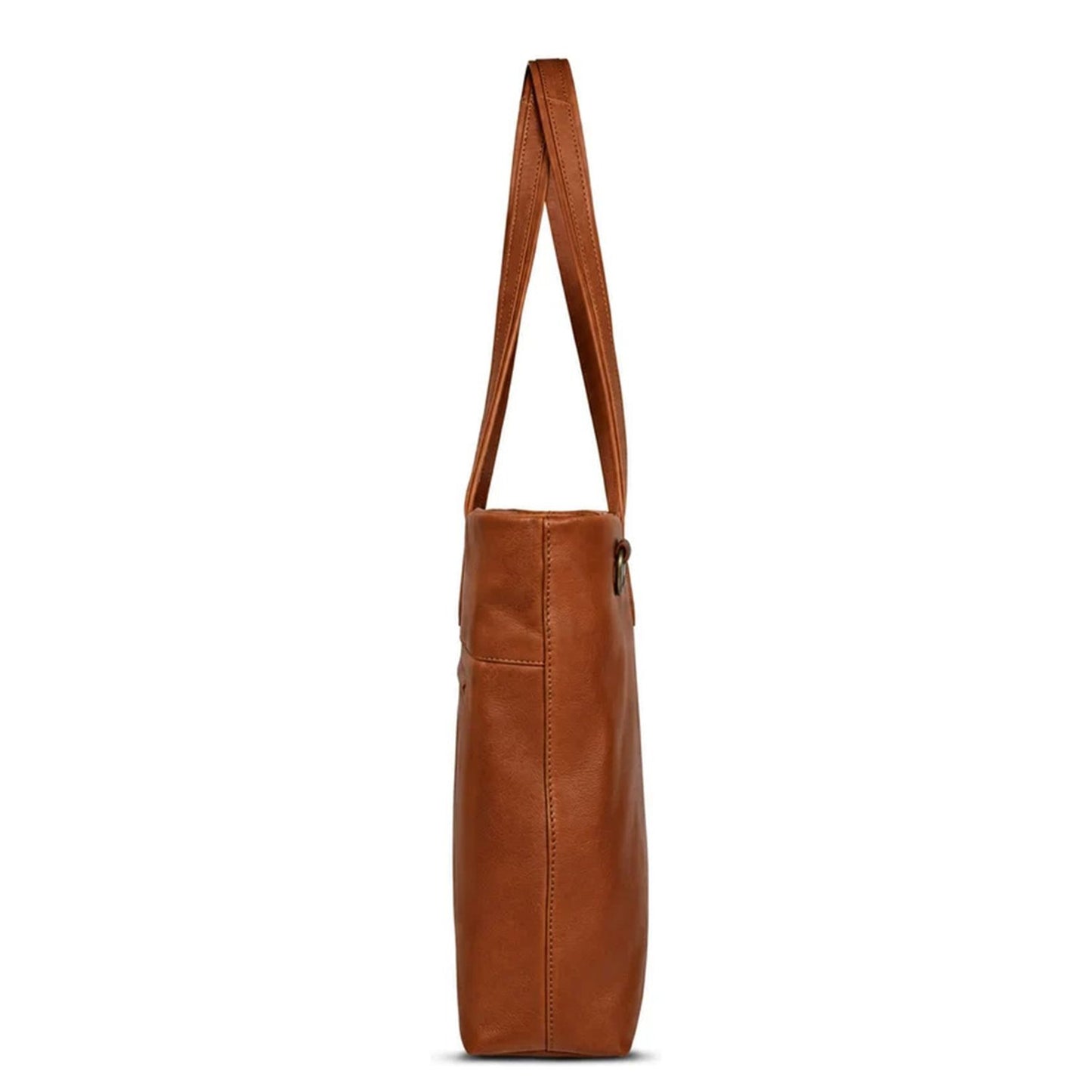 Plevier Catz Laptopschoudertas - 16" laptopvak - afneembare schouderriem - cognac