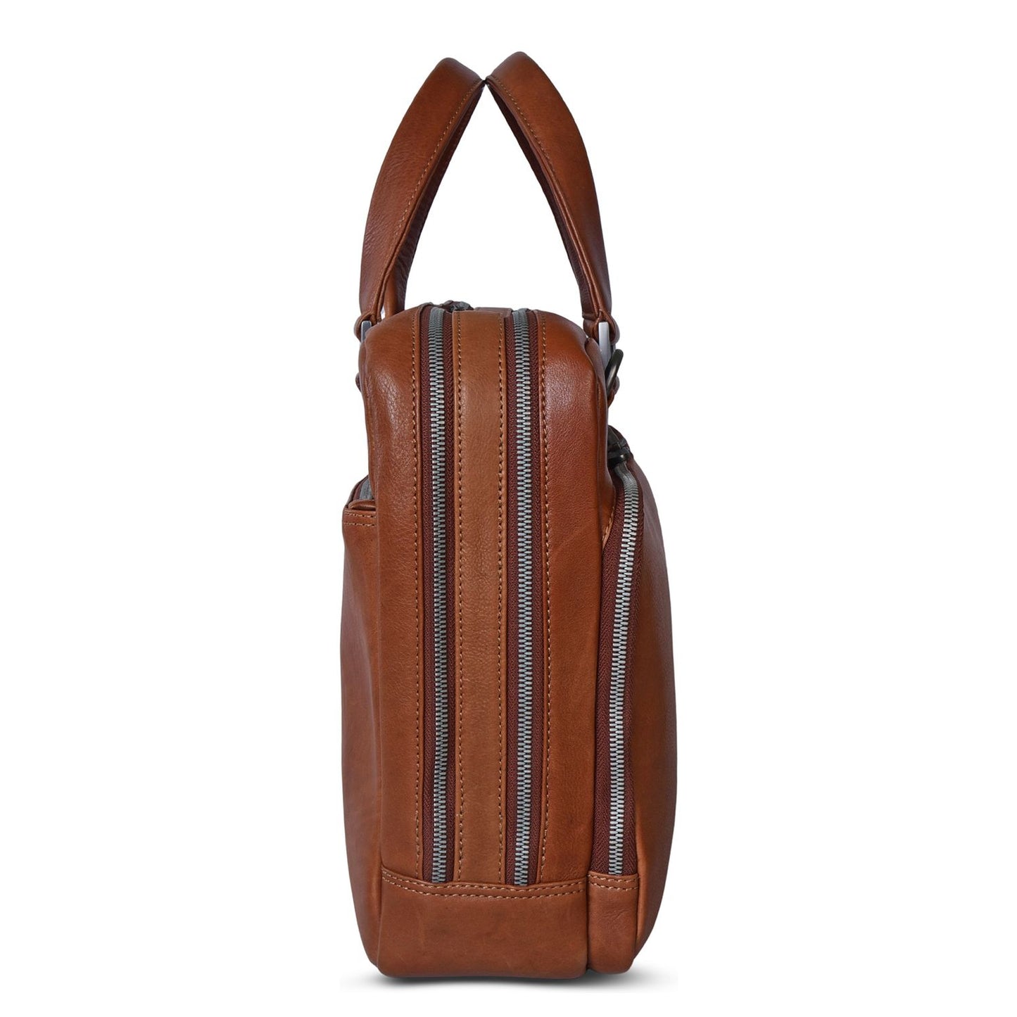 Plevier Larry Laptopschoudertas - 16" laptopvak - cognac