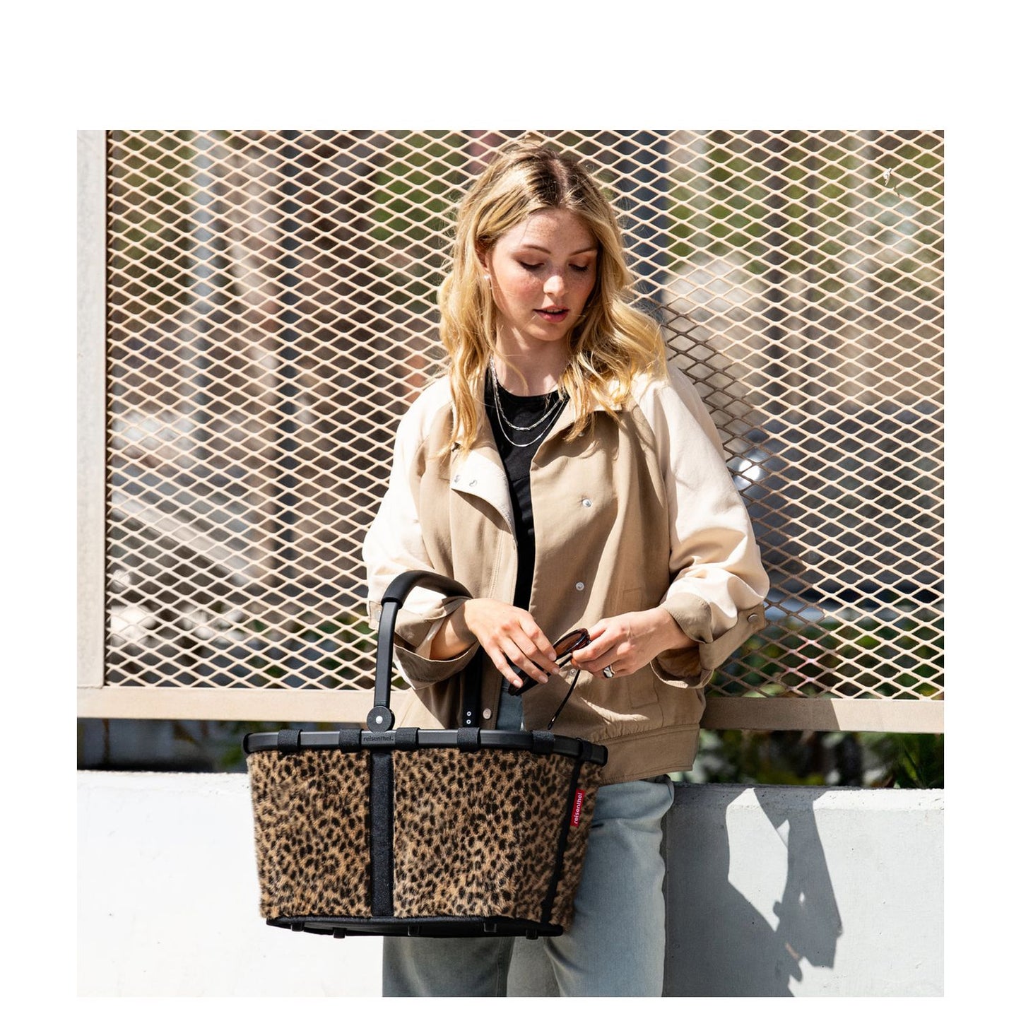Reisenthel Shopping Carrybag Boodschappenmand - 22 liter - leo fake fur