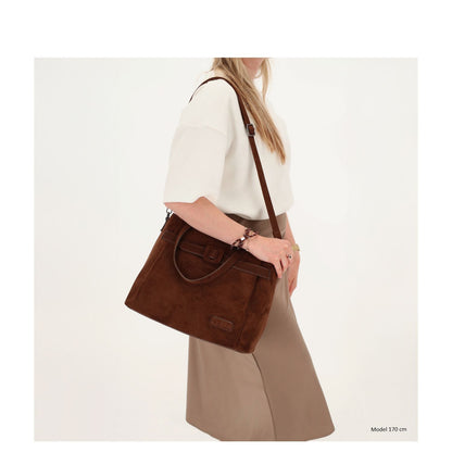 Zebra Trends Davina Shopper - afneembare schouderriem - donkerbruin