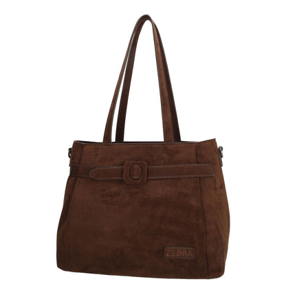 Zebra Trends Davina Shopper - afneembare schouderriem - donkerbruin