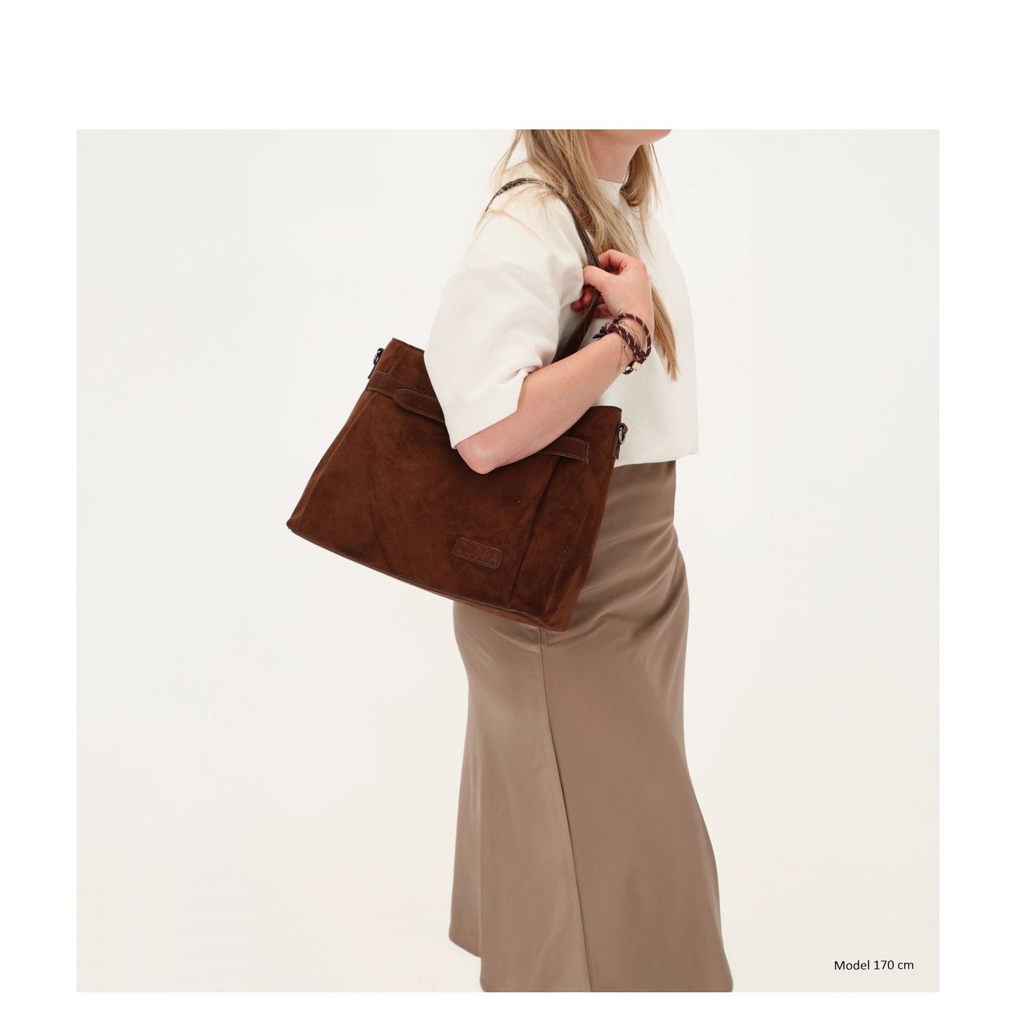 Zebra Trends Davina Shopper - afneembare schouderriem - donkerbruin