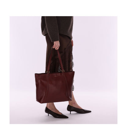 Burkely Fine Florence Shopper - 15.6" laptopvak - afneembare schouderriem - burgundy