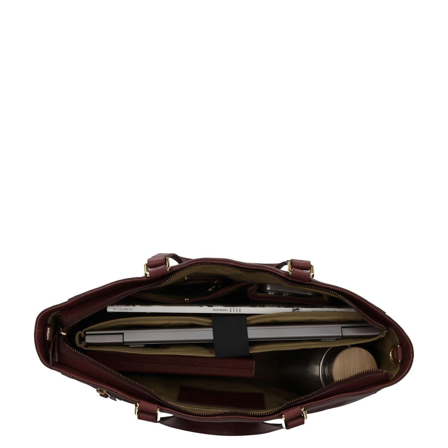 Burkely Fine Florence Shopper - 13.3" laptopvak - afneembare schouderriem - burgundy