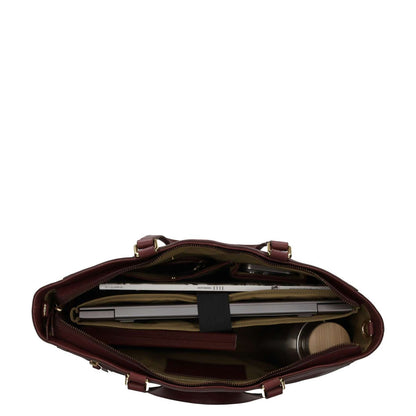 Burkely Fine Florence Shopper - 13.3" laptopvak - afneembare schouderriem - burgundy