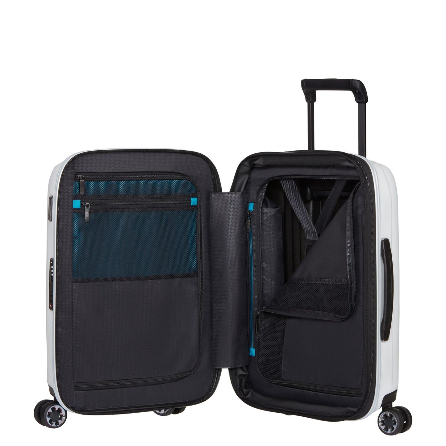 Samsonite Nexis Handbagage Spinner 55 cm - Uitbreidbaar 44/51 liter - 55x35x25/28 cm - cotton white