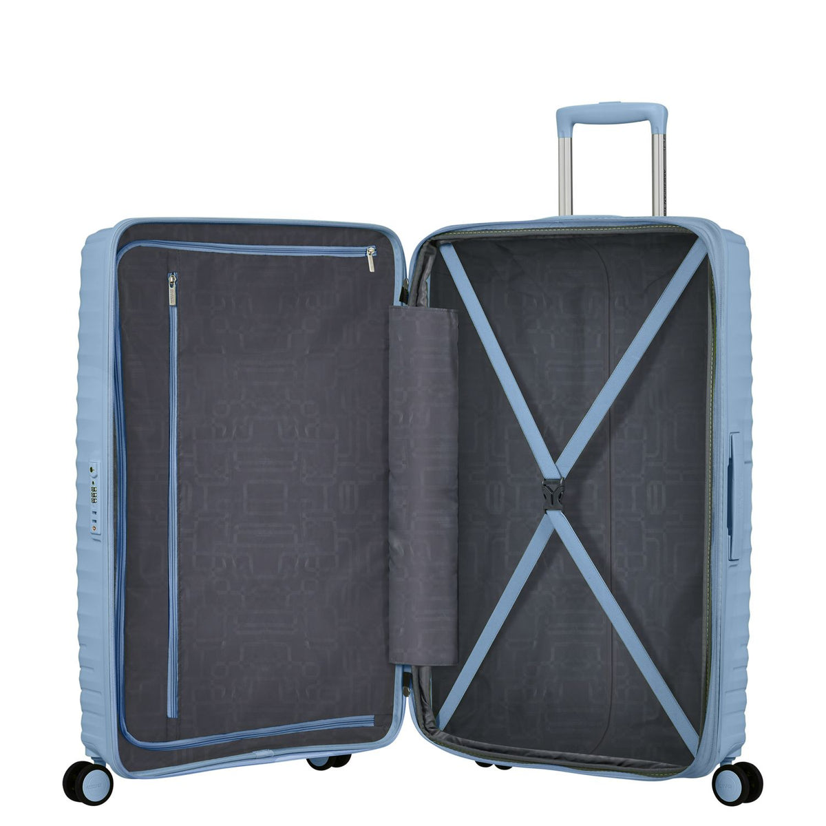 American Tourister Diablast Spinner 78 cm - Uitbreidbaar 98/111 liter - 78x49x31/34 cm - glacier blue
