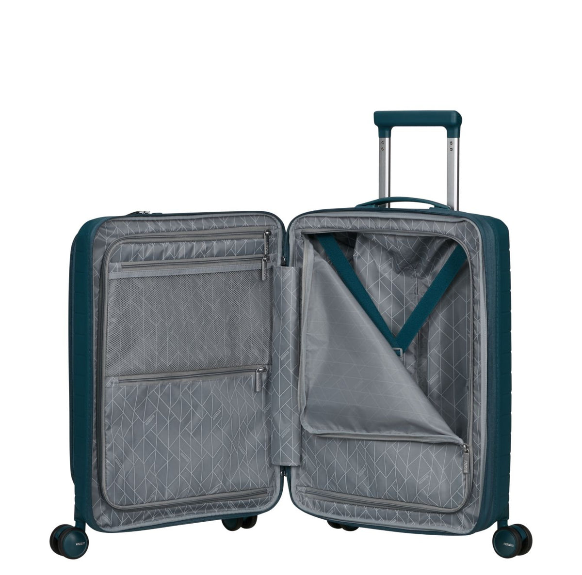 American Tourister FastForward Handbagage Spinner 55 cm - Uitbreidbaar 37/44 liter - 55x40x20/23 cm - totally teal