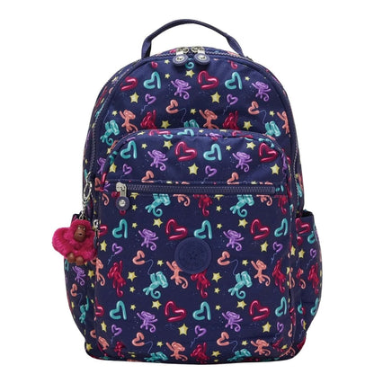 Kipling Kipling Seoul College Extra Rugzak School - 15" laptopvak balloon monkey