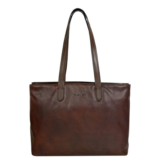 Plevier Burbidge Shopper - 16" laptopvak - afneembare schouderriem - bruin