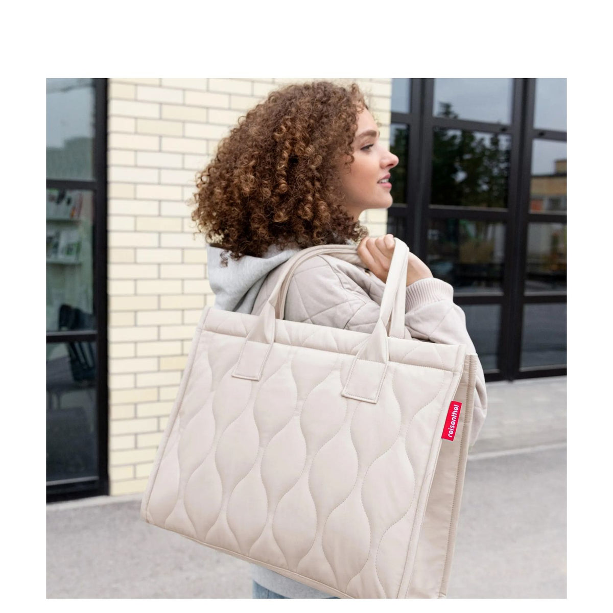 Reisenthel Daily Shopper Schoudertas puffer stone