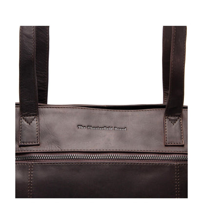 The Chesterfield Brand Osira Shopper - met 15" laptopvak - met afneembare schouderriem - bruin