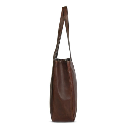 Plevier Burbidge Shopper - 16" laptopvak - afneembare schouderriem - bruin