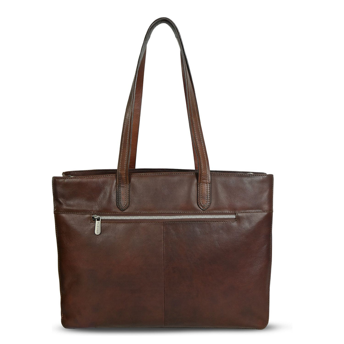 Plevier Burbidge Shopper - 16" laptopvak - afneembare schouderriem - bruin