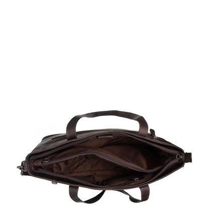 The Chesterfield Brand Osira Shopper - met 15" laptopvak - met afneembare schouderriem - bruin