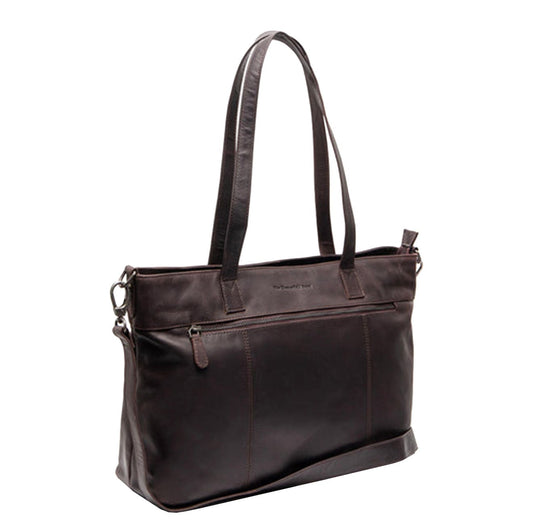 The Chesterfield Brand Osira Shopper - met 15" laptopvak - met afneembare schouderriem - bruin