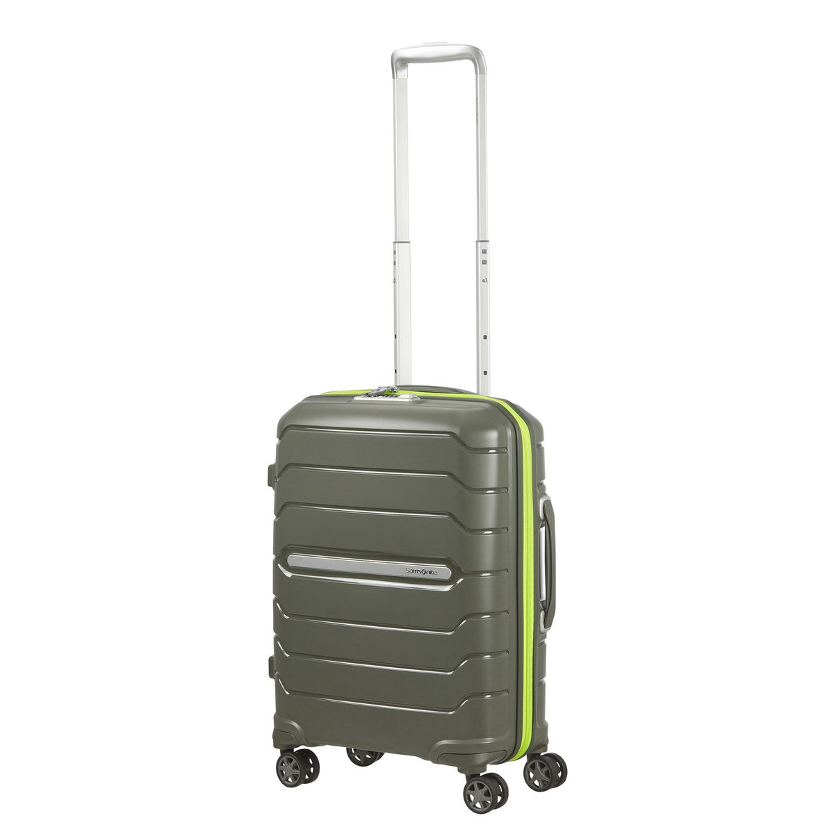 Samsonite Flux Handbagage Spinner 55 cm - Uitbreidbaar 37/44 liter - 55x40x20/23 cm - dark olive