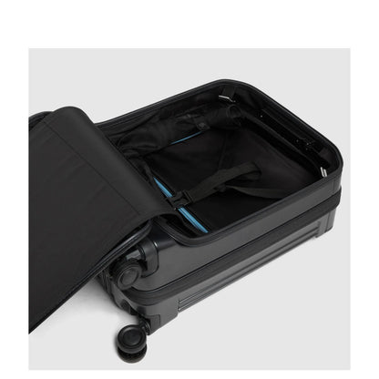 Piquadro PQ-Light Handbagage Spinner 55 cm - 47 liter - 17.3" laptopvak - 55x40x23 cm - matt black