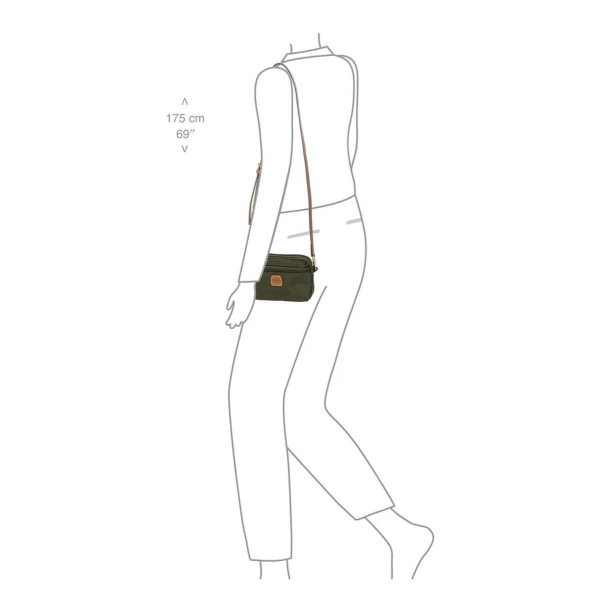 Bric's X-Collection Crossbody Schoudertas olive
