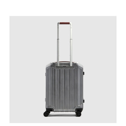 Piquadro PQ-Light Handbagage Spinner 55 cm - 31 liter - vingerafdrukslot - 55x40x20 cm - black/tobacco