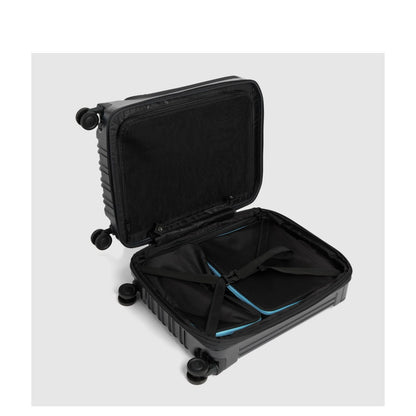 Piquadro PQ-Light Handbagage Spinner 55 cm - 47 liter - 17.3" laptopvak - 55x40x23 cm - matt black