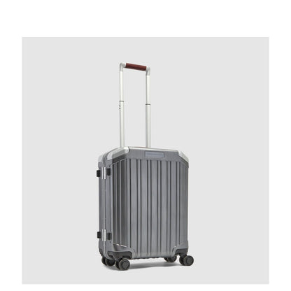 Piquadro PQ-Light Handbagage Spinner 55 cm - 31 liter - vingerafdrukslot - 55x40x20 cm - black/tobacco