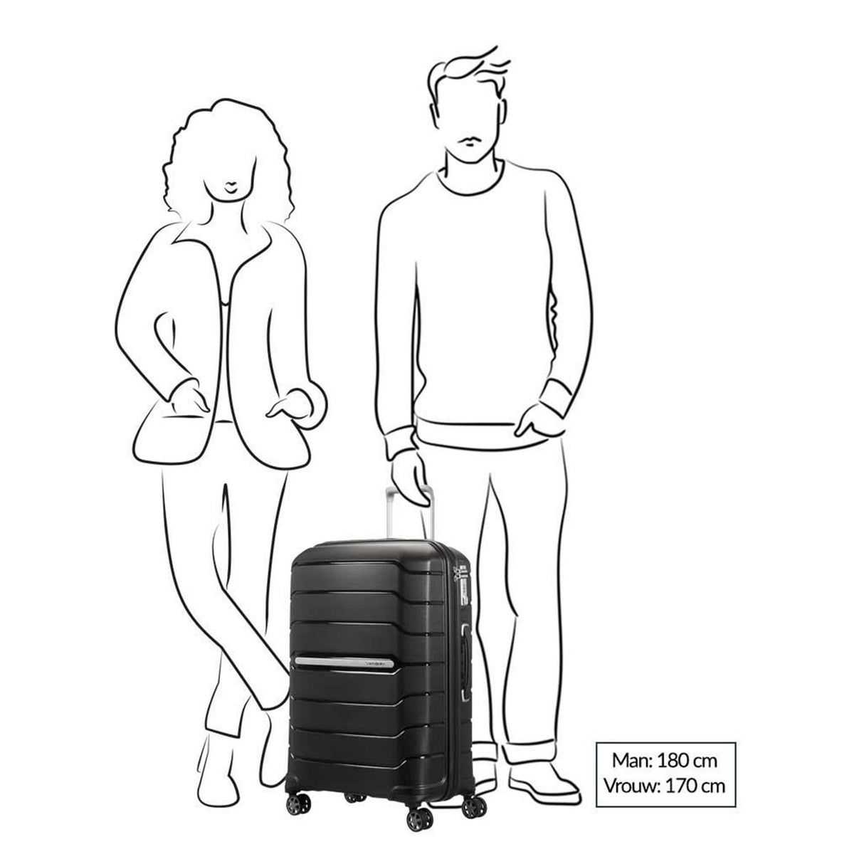 Samsonite Flux Spinner 68 cm - Uitbreidbaar 75/85 liter - 68x47x30/33 cm - navy blue