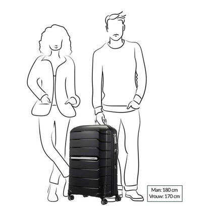 Samsonite Flux Spinner 75 cm - Uitbreidbaar 99/111 liter - 75x52x31/35 cm - navy blue