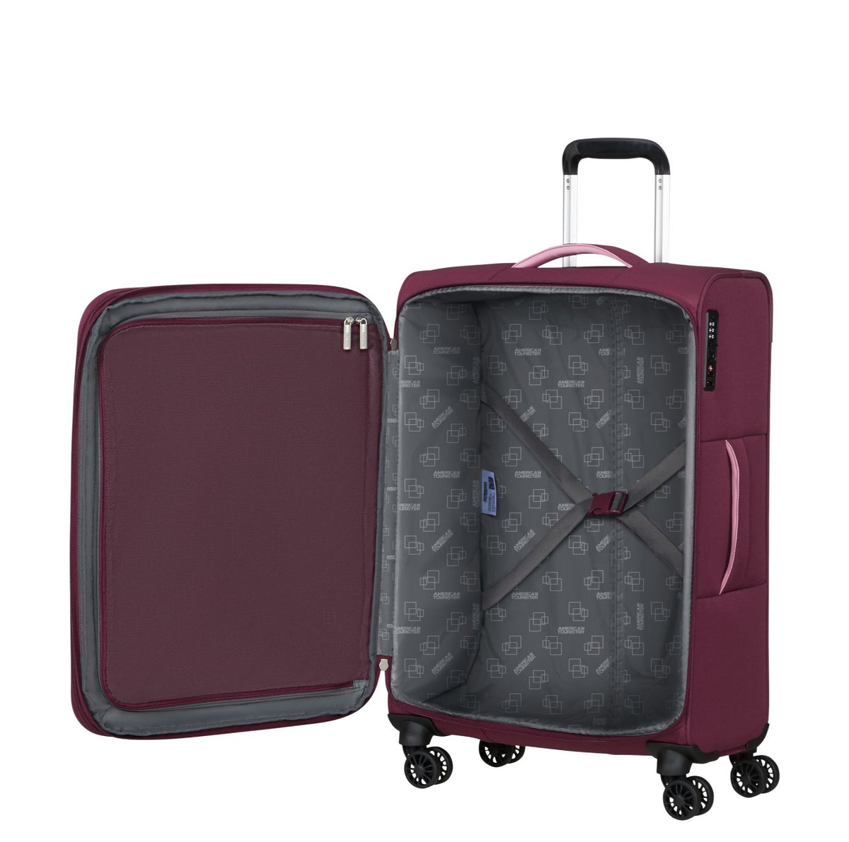 American Tourister Cloudrider Spinner 67 cm - Uitbreidbaar 67/74.5 liter - 67x44x26 cm - iced berry