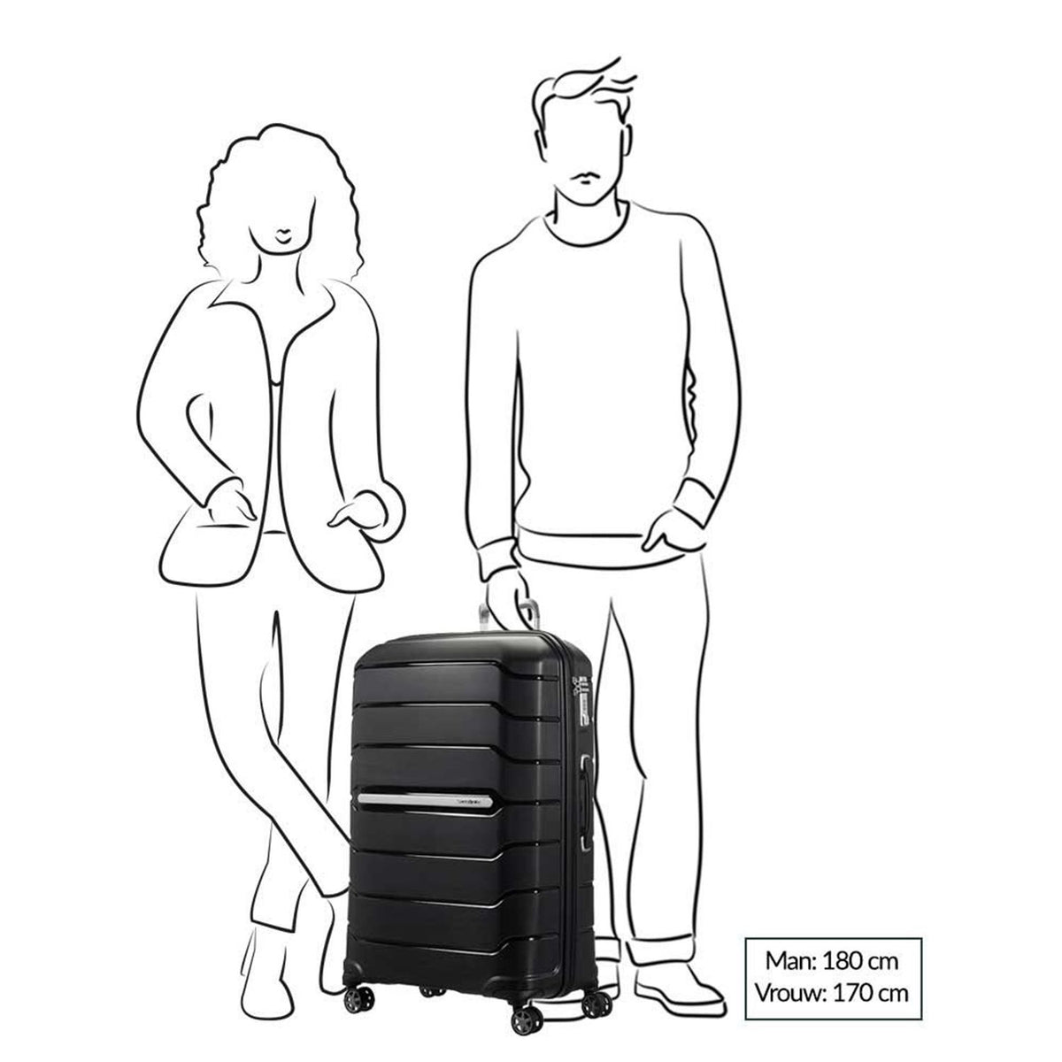 Samsonite Flux Spinner 75 cm - Uitbreidbaar 99/111 liter - 75x52x31/35 cm - black
