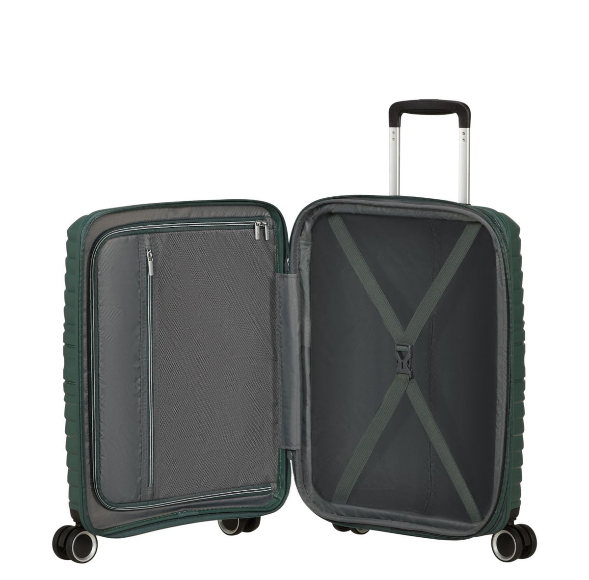 American Tourister Flytwist Handbagage Spinner 55 cm - Uitbreidbaar 36/44 liter - 55x40x20/23 cm - afterdark pine
